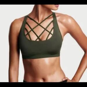 Victoria’s Secret Strappy Olive Green Sports Bra Small